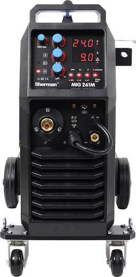 Sherman Sherman Ηλεκτροκόλληση Inverter MIG με Μέγιστο Ρεύμα Συγκόλλησης 250A και Κύκλο Εργασίας 60%