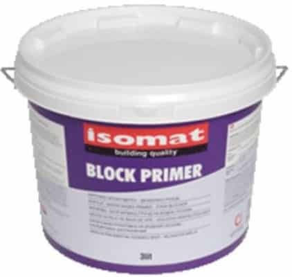 Isomat Block Primer Грунд Акрилен воден грунд - изолатор на почви Подходящ за Зидария 3лт