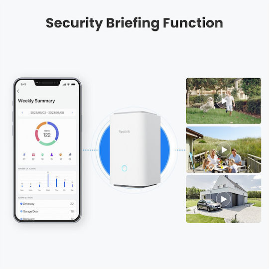 Reolink Σύστημα Παρακολούθησης 2 Καμερών IP 3MP με Control Hub