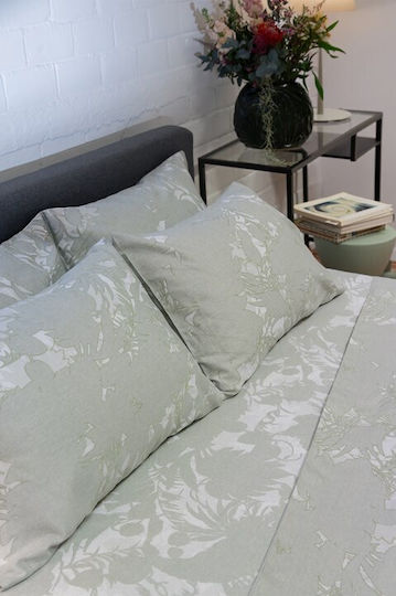 Viokarpet Bettlaken Diamond 252 Amethyst Grün-Set Bettlaken für Einzelbett