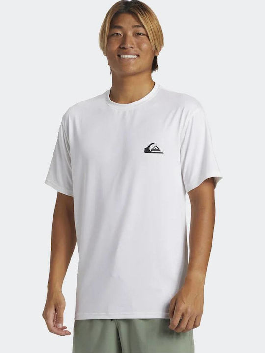 Quiksilver Everyday UPF 50+ Ανδρική Κοντομάνικη Αντηλιακή Μπλούζα Λευκή
