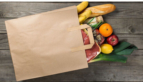 Paper Packaging Bags Brown 28x17x29cm 250pcs