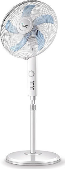 Izzy IZ-9020 Pedestal Fan 70W Diameter 40cm White
