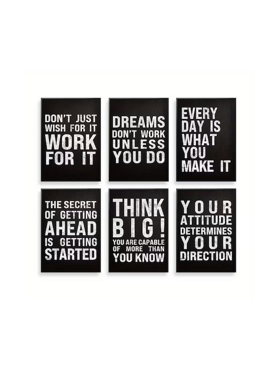 Set of 6 Wall Decoration Posters Without Frame 40x60cm Code 032