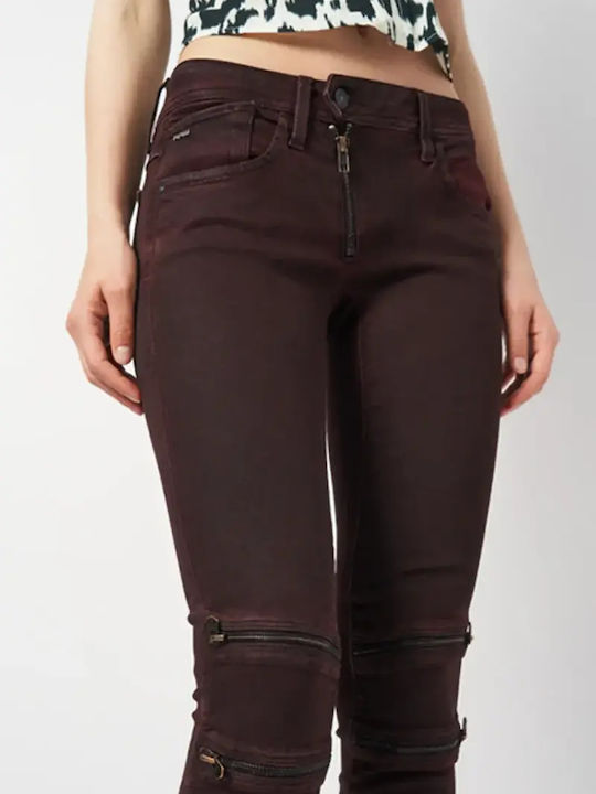 Lynn Custom Дамско Джинсово Панталонче в Skinny Кройка Лилав