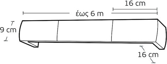 Enis by Domus Metope Vorhangstange No.8079 340Stück Metallisch