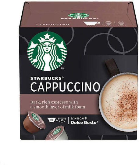 Starbucks Κάψουλες Cappuccino Συμβατές με Μηχανή Dolce Gusto 12caps