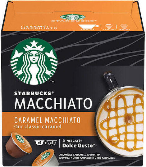 Starbucks Capsules Espresso Caramel Compatible with Machine Dolce Gusto 6caps,tobolek