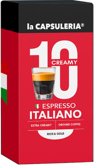 Кафе капсули съвместими с машини Nespresso 10 броя - Специални капсули с крем кафе - La Capsuleria