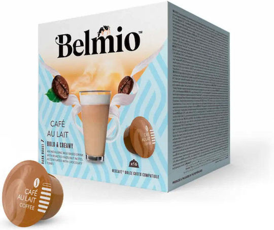 Belmio Капсули Cafe Au Lait Съвместими с машина Dolce Gusto 16капси