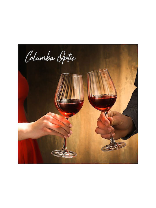 Bohemia Columba Optic Set of Glasses for White Wine made of Crystal Stemmed 500ml 6pcs