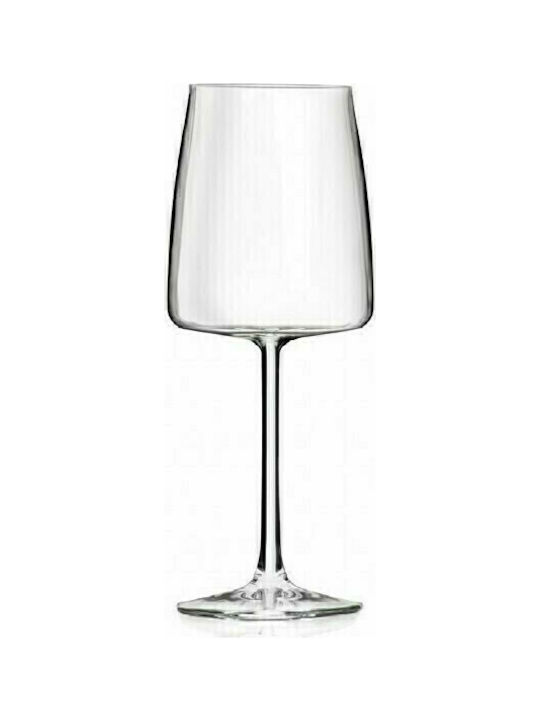 RCR Set of Glasses for White and Red Wine made of Glass in Red Color Stemmed 540ml 6pcs