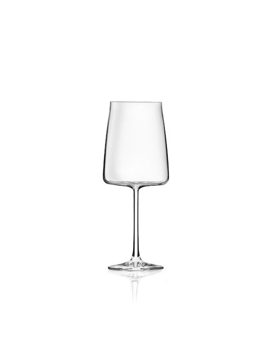 RCR Set of Glasses for White and Red Wine made of Glass in Red Color Stemmed 540ml 6pcs