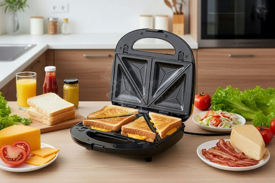Eldom Multix 5 in 1 Sandwich Maker for 2 Toasts 850W Black