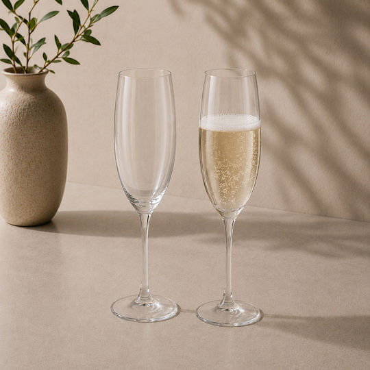 Lumarko Set Champagne Glasses Goblet Glass 190ml 6 Pieces
