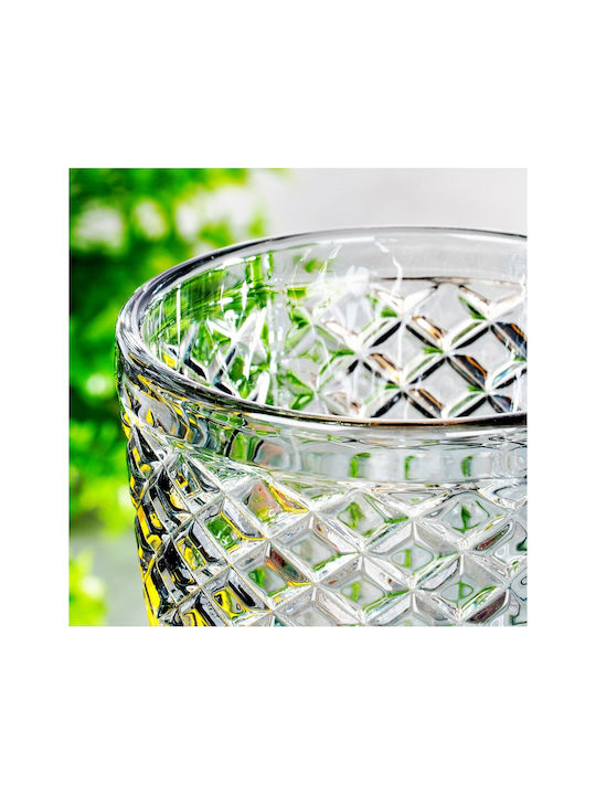Zaros Set of Glasses for White Wine made of Glass in Gray Color Stemmed 300ml 6pcs