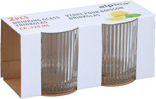 Wasser Glas S/2 320ml/8,4x9cm