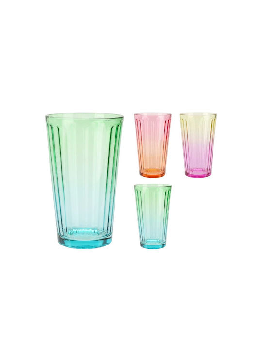 Marva Rainbow Set Pahare de Apă din Sticlă 470ml 6 Bucăți