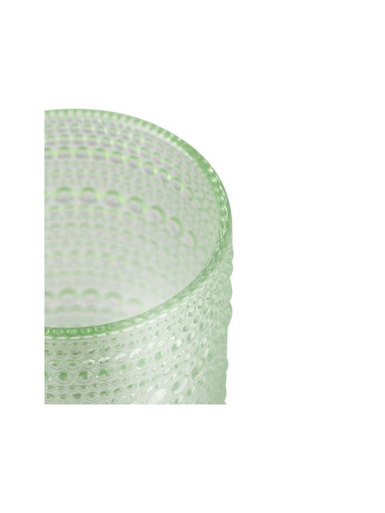 Estia Dots Set Glasses for White Wine Made of Glass in Green Color Goblets 375ml 6 Pieces