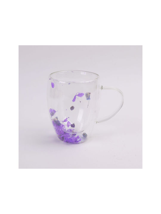 Чаша от Стъкло в Лилав Цвят 350ml