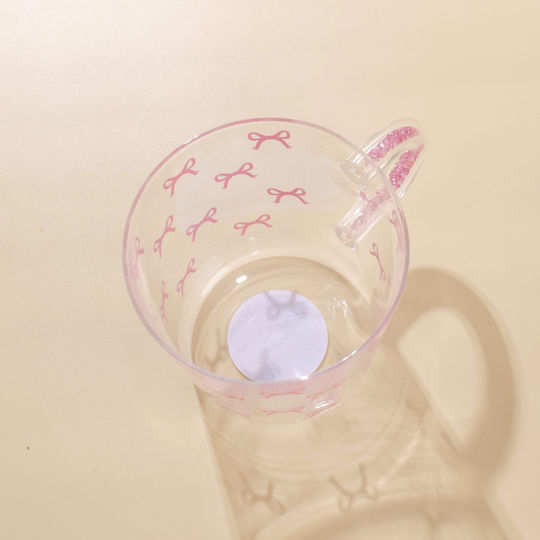 Pahar Pentru Apă Din Sticlă Roz 500ml
