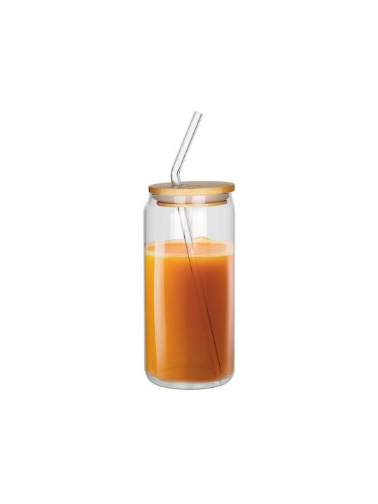 Camry Camry Kaffee/Freddo Wasser Glas mit Strohhalm 460ml