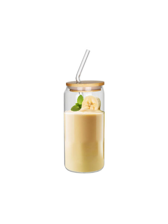 Camry Camry Kaffee/Freddo Wasser Glas mit Strohhalm 460ml