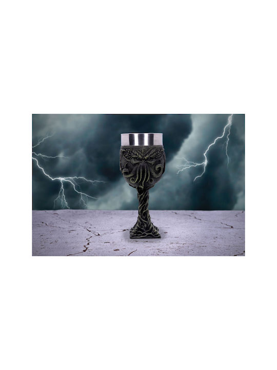 Nemesis Now Cthulhu's Thirst Goblet 21cm Green, Resin w/stainless steel insert