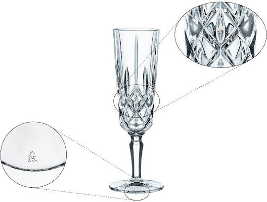 Nachtmann Set of Glasses Champagne made of Crystal Stemmed 155ml 4pcs