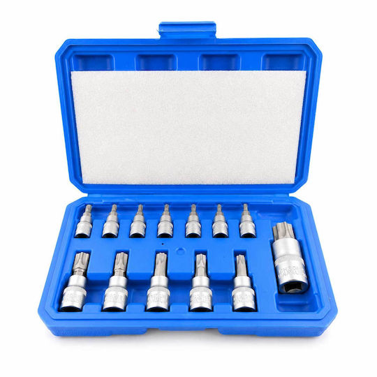 Σετ Καρυδάκια Μύτες Torx 5 Πλευρών Ts8-ts60 12 Τμχ Gebo Tools