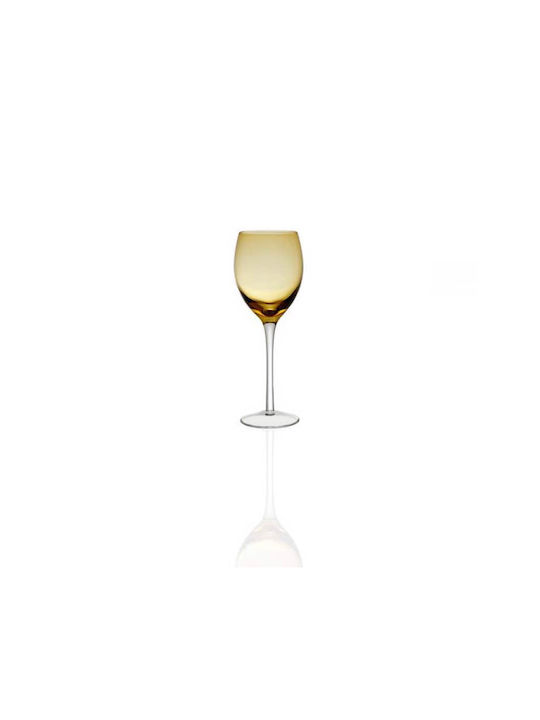Cryspo Trio Irid Set of Glasses Water made of Glass in Honey Color 6pcs