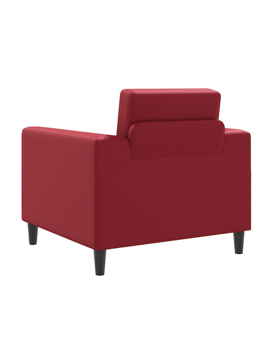 Polițronă Din Piele Ecologică Roșie 90x88x85cm