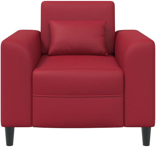 Polițronă Din Piele Ecologică Roșie 90x88x85cm