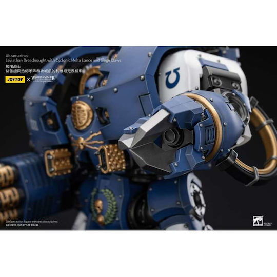 Warhammer Horus Heresy Φιγούρα Δράσης Αναλογία 1/18 Ultramarines Leviathan Dreadnought Cyclonic Melta Lance Siege Claws Μεγέθους 29cm