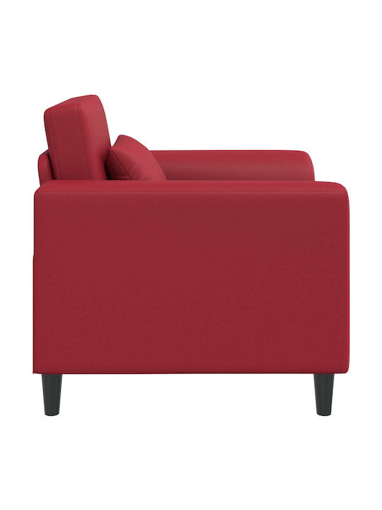 Polițronă Din Piele Ecologică Roșie 90x88x85cm