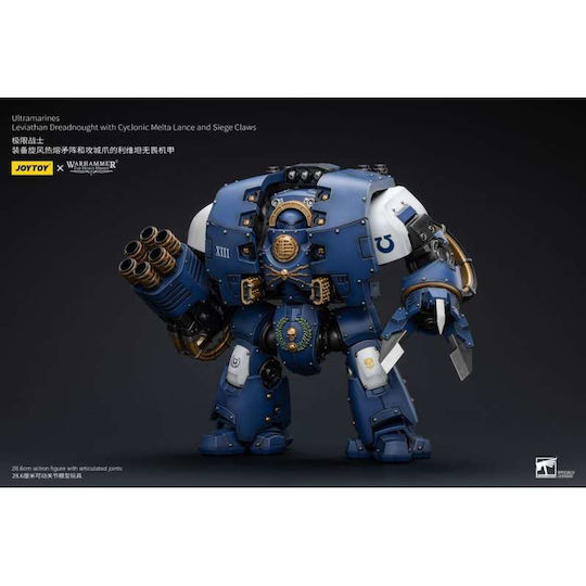 Warhammer Horus Heresy Φιγούρα Δράσης Αναλογία 1/18 Ultramarines Leviathan Dreadnought Cyclonic Melta Lance Siege Claws Μεγέθους 29cm