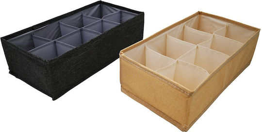 Sidirela Νο8 Fabric Drawer Organizer for Underwear / Socks in Gray Color 32x16x9cm 1pcs