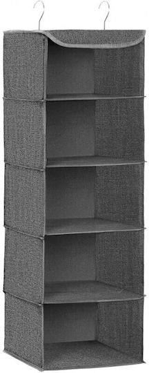 Songmics Fabric Hanging Storage Case For Clothes in Gray Color 30x30x90cm 1pcs