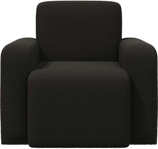 Polstersessel Schwarz Bouclé 88x90x77cm
