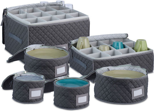 Relaxdays Drawer Organizer in Grey Colour 25x33x41cm 6 Pieces