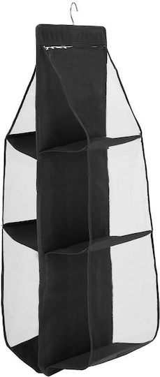 Kunststoff Aufhängen Aufbewahrungsbeutel für Taschen in Schwarz Farbe 115x34cm 1Stück