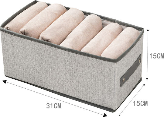Tpster Stoff Aufbewahrungsbox für Kleidung in Gray Farbe 15x31x15cm 1Stück