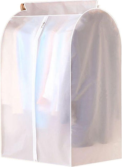 Atârnare Husă pentru Haine / Rochii / Costum în Culoare Alb 120x30x50cm 1buc