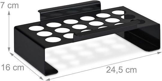 Relaxdays Grill Peppers Black 18 Peppers 7 X 24.5 X 16 Cm