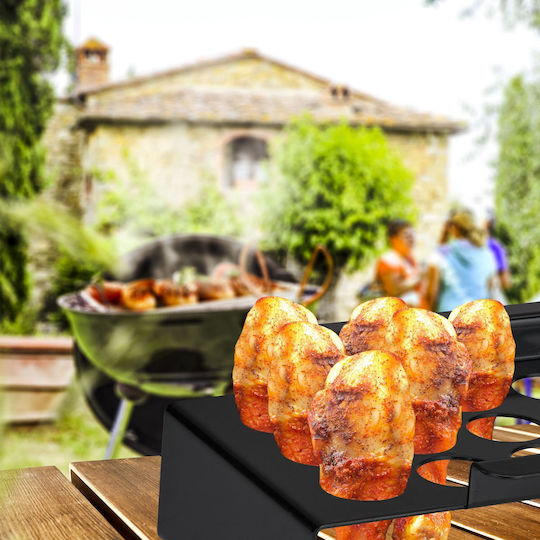 Relaxdays Grill Peppers Black 18 Peppers 7 X 24.5 X 16 Cm