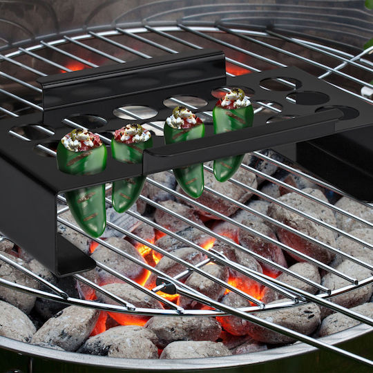 Relaxdays Grill Peppers Black 18 Peppers 7 X 24.5 X 16 Cm
