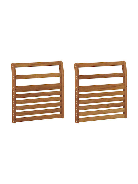 Wooden Beige Dining Chairs 2 Pieces 58.5x60cm