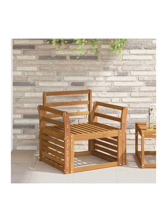 Wooden Beige Dining Chairs 2 Pieces 58.5x60cm
