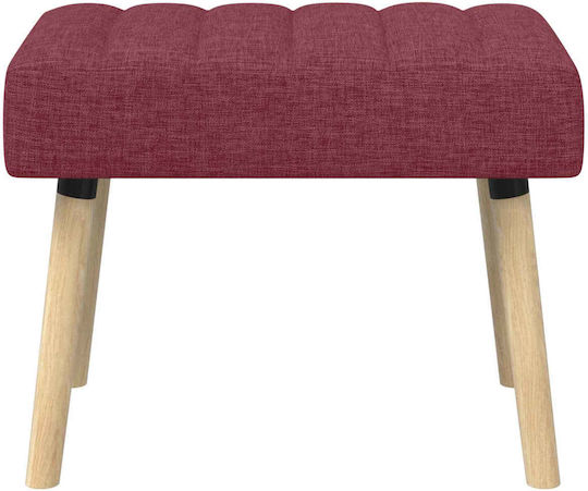 Dining Bench With Red Fabric Upholstery 60x40x45cm