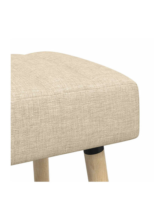 Ess- und Küchenstühle mit Stoffbezug Beige 80x40x46cm